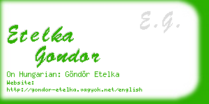 etelka gondor business card